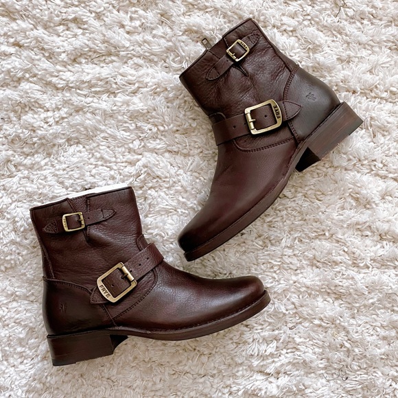 Frye Shoes - COPY - FRYE Vicky 6 | Brown Leather Ankle Boots 7.5